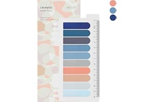 ‎ORDINATE Ordinate 200 Stück Haftstreifen, Transparente Haftnotizen, sticky notes, Index Tabs klebezettel, Beschreibbare Haftmarker pastell, stationary supplies, Bücher zubehör (G-Turquoise Half-Circle)