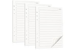 JOY & INSPIRATION Juego de 3 paquetes de recarga de papel, A5 hojas de papel de recarga, 135 páginas recargas del planificador de la lista de tareas, agendas, proyectos de bricolaje