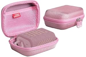 Hermitshell - Coque rigide de voyage en EVA pour enceinte portable JBL GO 4/JBL GO 3 (Rose)