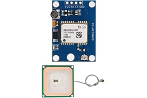 QIQIAZI GPS GY-NEO6MV2 Módulo, GPS Módulo con Control de Vuelo de Antena, con Superpotente, Módulo de posición MWC IMU APM2 para Arduino