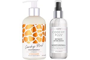 INTIMD Coochy Plus Intimate Shaving Complete Kit - CITRUS ELIXIR & Organic After Shave Protection Soothing Moisturizer – Antioxidant Formula Prevents Razor Burns, Itchiness & Ingrown Hairs