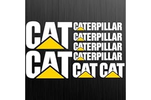 STAR SAM 8x Pegatinas compatibles con tractores CATERPILLAR excavadoras maquinaria contruccion CAT
