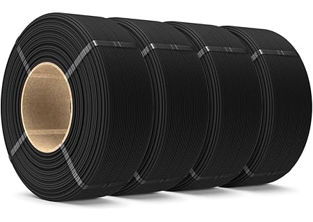 SUNLU PETG-filament, påfyllning, för snabba 3D-utskrifter, 1,75 mm, 4 kg, svart, matt, utan spole, r - Amazon Deal & Rabatt