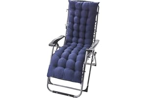 KMQRDZI Coussin de Jardin pour Chaise Longue, 155 x 48 x 8 cm, Rembourré, Idéal pour Canapé et Chaise Longue en Rotin