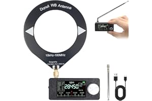 SI4732 Miniradio, HOVCEH SI4732 Mini Radio mit Donut-Antenne und Teleskopantenne, ATS Mini 0.5-108 MHz Vollband-Empfänger für AM, FM, LSB, USB-Übertragung, Tragbares USB Radio ESP32-S3-Steuerung