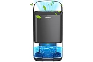 OMEYO Dehumidifier for Home, 1000mL with Auto Shut-off, 258 sq ft Small Portable Dehumidifier Ultra Quiet Against Moisture and Mildew, Bedroom Bathroom (Black)