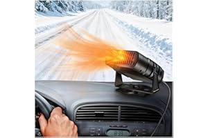 4modlr Chauffage de Voiture 12V, 4 en 1 Puissant Dégivreur de Voiture à Chauffage Instantané avec Rotation 360° et Réglage 90° Haut Bas pour Toutes Les Voitures
