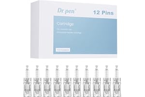 BESTAUTY Dr.pen A10 Cartucce 12 Pins - Confezione da 10 Aghi di ricambio usa e getta originali per penna Microneedling - per Dr. penna Ultima A10 Microneedling Electric Derma Pen (aghi da 12 pin, 10 pezzi)