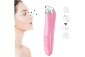 Ashopfun Luxury Confidence - Aspiratore elettrico per la rimozione dei punti neri, per rimuovere i pori del viso, con 3 modalità e 4 testine di aspirazione (rosa)