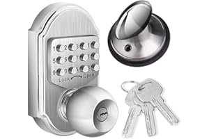Bravex Keyless Entry Door Lock Deadbolt Keypad Sabbath Lock Stainless Steel 100% Mechanical Pass Code/Key No Risk of Low Power