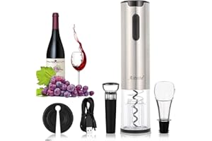 Aitsite Tire Bouchon Électrique sans Fil, Ouvre-Vin Électrique Rechargebal avec Base Rechargeable pour Amateurs de Vin
