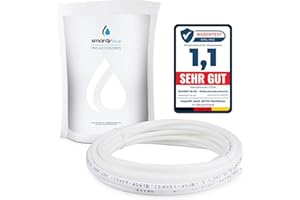 smardy 10m Tubo di alimentazione dell'acqua 1/4 pollice per frigorifero side by side, Tubo-osmosi bianco 6,35mm (1/4") per osmosi inversa, filtro per acqua, acquario