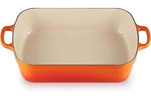 Le Creuset Plat Signature Rectangulaire en Fonte Émaillée, 33 cm, 4,9 L, 3,85 kg, Volcanique, 20184330902422