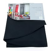 Douceur D'Int&eacute;rieur - 1720377, Rectangular Tablecloth, 140 x 200 cm, Essentiel, Plain Polyester, Black