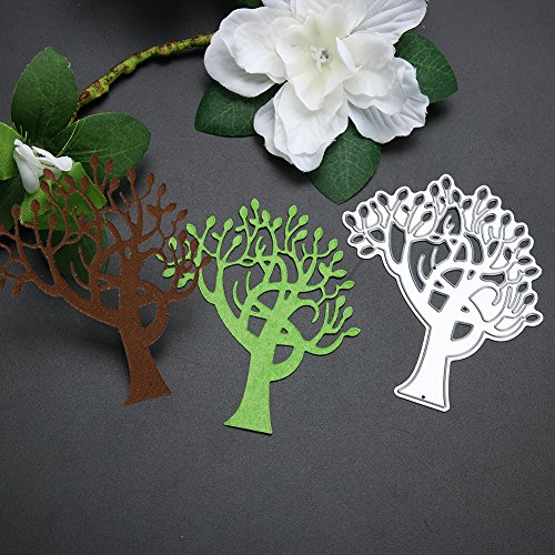 Amazingdeal365 Baum Metall Form Schablonen Schneiden DIY Dekor Sammelalbum Karten Buchzeichen Lesezeichen als Geschenk für Freunde Geburtstag Kinder,Kindergarten Hobby Schule Handarbeit Unterricht usw. Ein tolles Geschenk! - 5