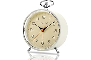 BCUUOZEEING Budzik analogowy w stylu retro, bez tykania, 4.3'' okrągły analogowy budzik z światłem nocnym i drzemką, zasilany bateriami, głośny dla osób głęboko śpiących, dzieci, seniorów, budzik analogowy do