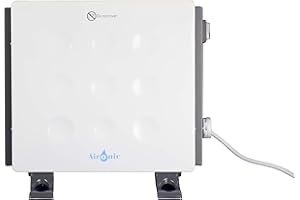 Aironic White Slimline Convection Panel Heater Radiator with Thermostat Dial (400W) wall mountable and freestanding IPX4