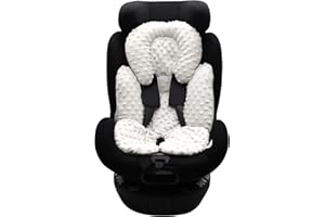 KAKIBLIN Coussin de siège auto pour bébé, soutien de la tête et du corps pour nouveau-né, coussin de siège auto réversible 2 en 1, coussin doux pour siège de voiture, transat, poussette, balançoire