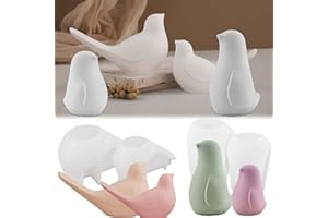 ‎SVOCK SVOCK 4PCS Silikonformen Gießformen Vogel, Gipsformen Zum Gießen Vogelformen, Vogel Silikonform Frühling Tiere Formen für Gips Gießen, Silikonform Vogel für Weihnachten Halloween Ostern
