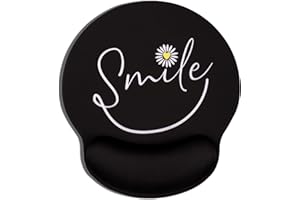 AOKSUNOVA Tappetino per il mouse con poggiapolsi ergonomico in gel con motivo nero