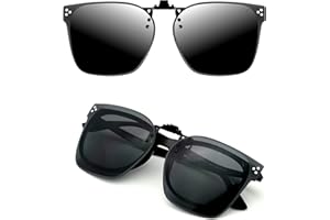 CREYESTAL Polaryzacyjne Przeciwsłoneczne Okulary z Klipsem, Podnoszony i Ultra Lekki, Mężczyzna, Kobieta,100% Anti-UV, Certyfikat CE