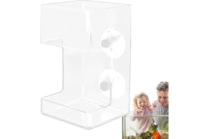 Kirdume Garnelen-Futterrohr, Fischfutterspender für Aquarien | Klarer Aquarium-Futterspender - Saugnapf Betta Feeder Futterspender, Garnelen-Futterschale, transparente Futtermittel