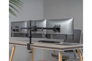 TRIPLE LCD LED TFT Monitor Desk Stand Mount Clamp Fully Adjustable Heavy Duty 3 Screens 13" to 27" by ALLSORTSOUTLET