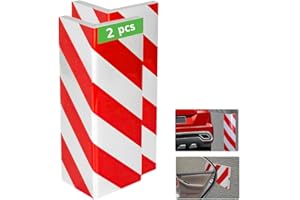 NOOGUI Mousse Protection Garage | Protection Mur Garage pour Voiture | 6 unités | Protection Angle Mur | Auto-adhésif | Protecteur de Parking | Taille 40x15x2 cm (x2 Rouge et Blanc)