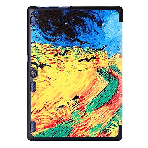 Lenovo Tab 2 A10 / Tab3 10 Plus / Tab3 10 Business Hülle – Schutzhülle mit Auto Aufwachen / Schlaf Funktion für Lenovo Tab 2 A10-30 / A10-70 / Tab3 10 Plus / Tab3 10 Business 10.1″ Tablet, Weizenfeld - 3