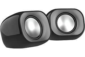 HP DHS-2111 Wired Speaker, 2-Channel Surround Sound, 3.5mm aux connectivity, PC and Phone Compatible, Easy Volume Controls, 1-Year Warranty, 0.27 kg, Black, 8C575AA
