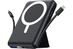 Azmuth Power Bank, per Magsafe Powerbank iPhone 10000mAh, Caricatore Portatile Magnetico Wireless Ricarica Rapida con Display LED Batteria Esterna per iPhone 17/16/15/14/13/12/Pro/Pro Max