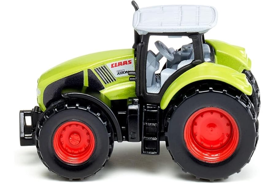 siku 1030, Claas Axion 950 Tractor, Metal,Plastic, Green, Incl. trailer hitch, Wheels with rubberised tyres