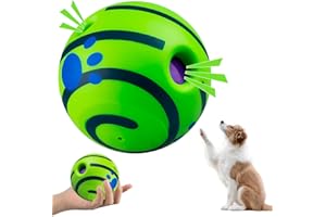 Chapzanink Giggle Ball for Dogs,9cm/3.54in Dog Balls,Interactive Dog Ball,Funny Giggle Ball,Green Dog Balls for Small Medium, Large,Dogs,Squeaky Dog Ball for Exercise&Training&Decompress
