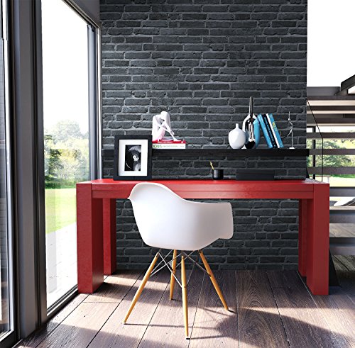 Steintapete Vliestapete Stein Schwarz Dunkel Natur , schöne edle Tapete im Steinmauer Design , moderne 3D Optik für Wohnzimmer, Schlafzimmer oder Küche inkl. Newroom Tapezier Ratgeber mit super Tipps! - 2