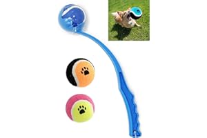 BPS(R) BPS Juguete Interactivo Lanzador de Pelotas para Perros Mascotas Más 2 Pelotas Regalos para Animales Domésticos 3 Tamaños Color Envia al Azar (L: 66 cm) BPS-7036+4880