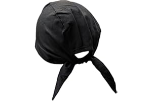 New Fashion House Indian Sikh Punjabi Ready to wear Patka Head wear in Black or Doo Rag and Biker Skull Cap Bandana Hair Wrap Cotton with tie Back Strings