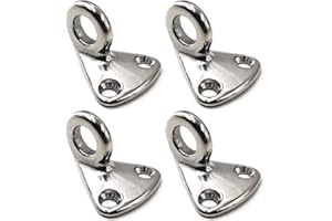 Young Wolf 4 ganci per parafango in acciaio inox 316 con viti per barche e imbarcazioni, grado marino