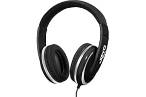 JOYO Over Ear Headphones Wired Studio Headphones with 1/4 to 3.5mm Jack for Guitar Amplifier Keyboard Recording Podcast DJ Laptop Computer (JMH-04)