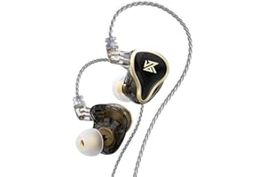 keephifi KZ ZAS KZ In Ear Monitor Earphone KZ IEM Earphone Wired Headphones,16 Unit Hybrid In Ear Headphones Wired Earbuds 7BA+1DD with 8 Cores Silver Plated Cable (Black, No Micro)