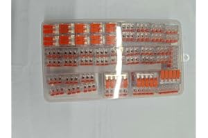 Gaethra Zaciski do kabli elektrycznych, 60 sztuk szybkozłączek terminali z dźwignią napędu, kombinowane zaciski łączące do mocowania kabli 2-3-5 przewodów, 4 mm² do kabli stałych