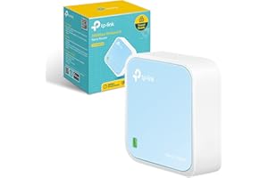 TP-Link TL-WR802N Wireless Travel WiFi Router, N300 WLAN Nano Portable WiFi Booster, Support Access Point, TV Adapter, Client, Range Extender, Repeater, Hotspot Operation Modes, Pocket-size