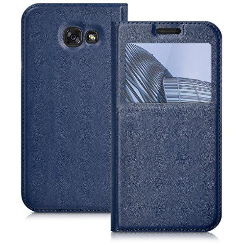 kwmobile Funda para Samsung Galaxy A5 2017 - Carcasa de Cuero sint tico con Ventana - Case con Solapa Azul Oscuro reviews kwmobile Funda para Samsung Galaxy A5 2017 - Carcasa de Cuero sint tico con Ventana - Case con Solapa Azul Oscuro