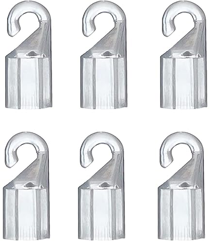 6 X Ganci Per Tende A Rullo Romani Con Corda + Viti 63Mm Cromo