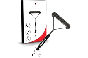 Star-BBQ Grillbürste für Emaille, Edelstahl und Gusseisen - Rostfrei für Holzkohle-Grill Gas-Grill und Elektrogrill
