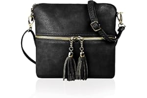 Woodland Leathers Crossbody Bags for Women, Designer Faux Leather Small Shoulder Bag for Women With Adjustable Strap, Ladies Multiple Compartments Messenger Bag