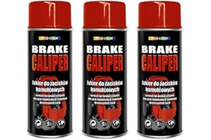 DECO COLOR Fahrzeugteile Hoffmann 3er Sparpack 400ml Bremssattellack Bremssattel Farbe Rot