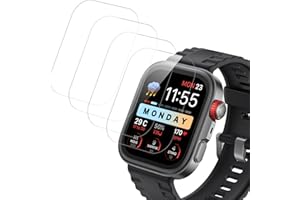Beukei 4 Pack Screen Protector for HUAWEI Watch FIT 4 Pro,tempered glass screen protector, Anti-Shatter, Scratch Resistant, NO-Bubble, Crystal Clear, 9H Hardness,protective Film