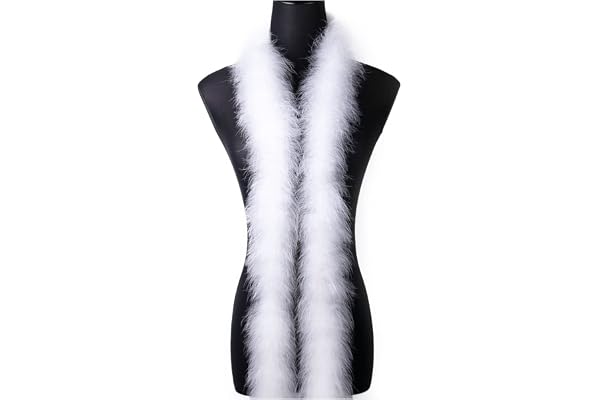 1.8m 22 g Boa en plumes de blanc marabout moelleuses pour travaux manuels fête de mariage décoration de sapin de Noël