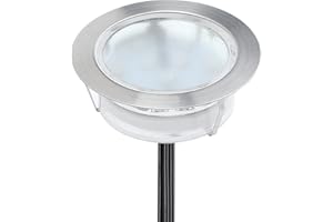 CHNXU 1 Pack RGB Deck Lights, 80mm Large Colour Changing Decking Lights Outdoor Low Voltage 12v IP67 Waterproof Deck Lighting Kits