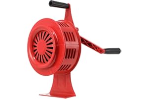SUDEG Hand Crank Siren Horn Portable 120dB Manual Operated Metal Alarm Air Raid Emergency Safety Alarm for Schools Troops Alarming,SY-200A Red